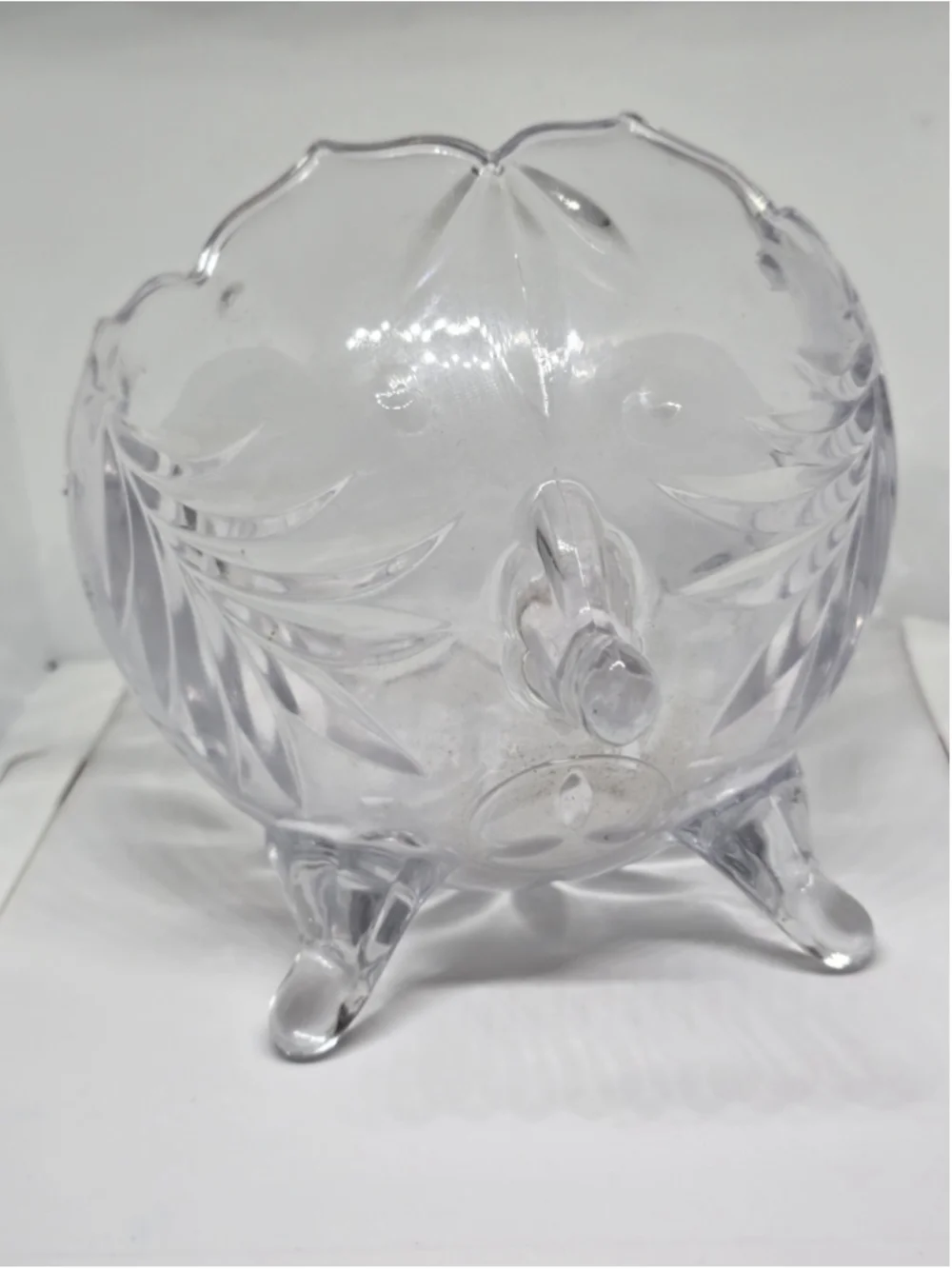 Mikasa Candy Bowl, Roind,Christmas Tree Design On Bowl, 6 Inch, Footed